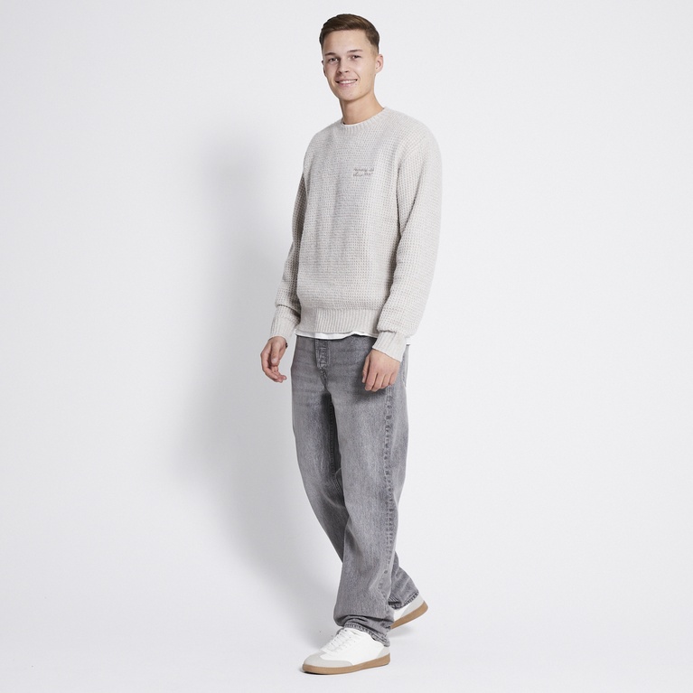 Stickad tröja "Wave waffle"